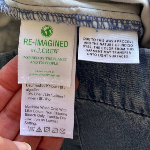 J Crew Lightweight Wide-leg Soft Chambray Jeans | Size 2 - Picture 9 of 9